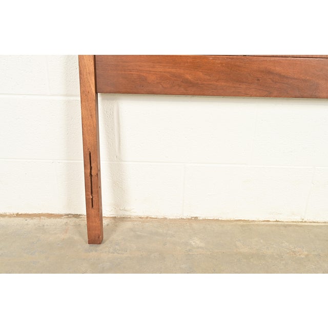 Brown Broyhill Sculptra Mid-Century Modern Walnut Full Size Headboard, 1960s For Sale - Image 8 of 10