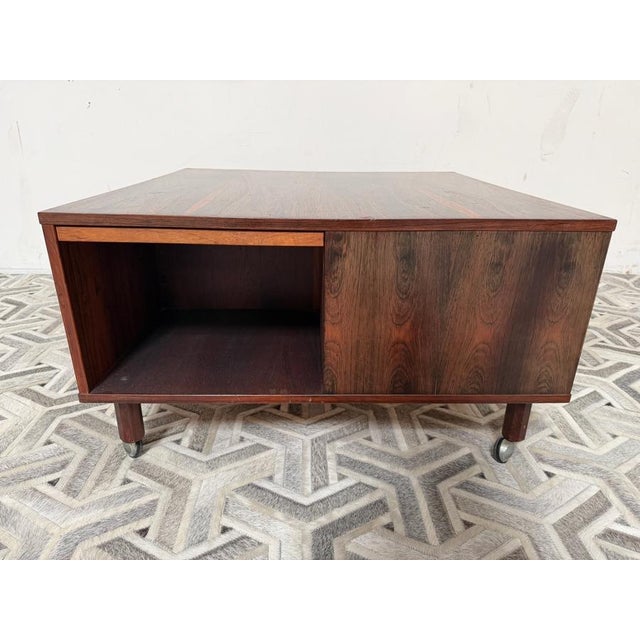 Wood Peter Lovig Nielsen for Dansk Designs Mid Century Brazilian Rosewood Cubus Coffee Table For Sale - Image 7 of 9