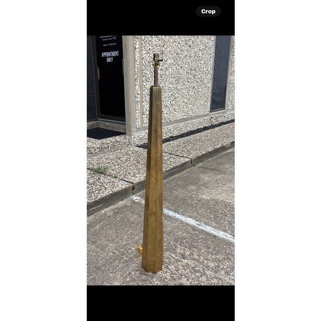 1960s French Modern Brass Floor Lamp For Sale - Image 10 of 10