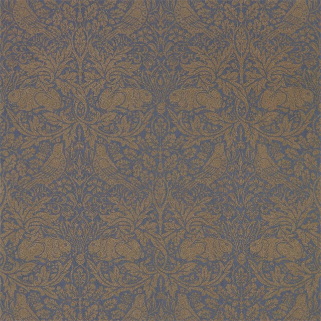 Morris & Co Pure Brer Rabbit Wallpaper in Ink/Gold - a Sample For Sale