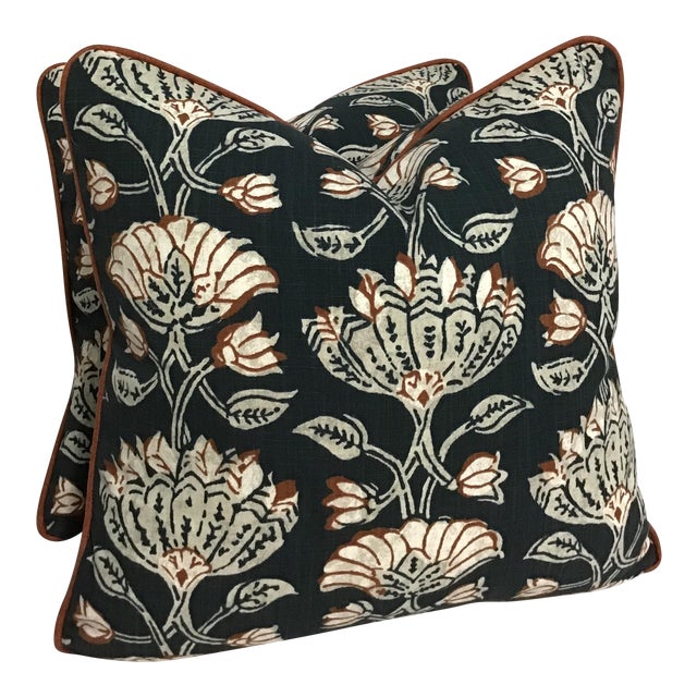 Contemporary Robert Allen Pradesh Frame Pillows A Pair 20 X20