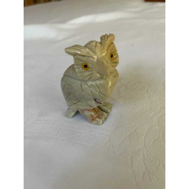 2000s Hand-Carved Marble Owl Figurine, Peru For Sale - Image 11 of 11