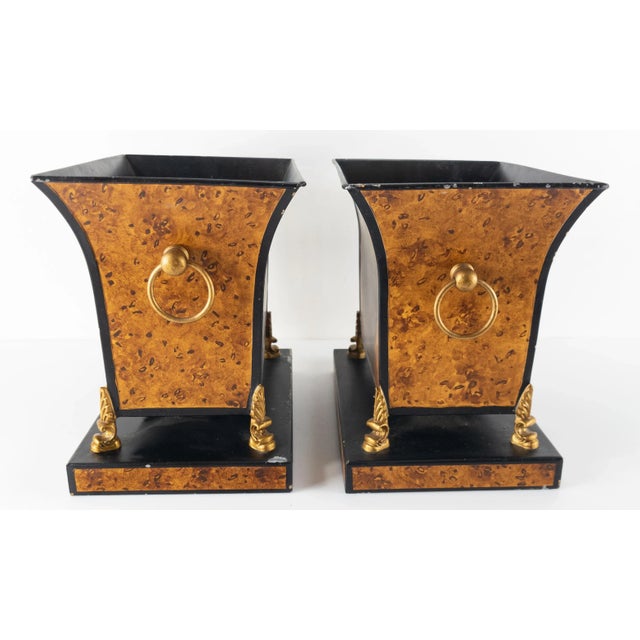 Late 20th Century Contemporary Tole Painted Planters For Sale In New York - Image 6 of 10