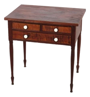 Antique Cherry & Tiger Maple 3-Drawer Small Server C1830