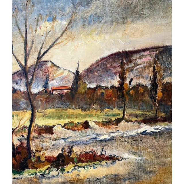 Modern Walter Schneider, Salève Mountain, Oil on Canvas For Sale - Image 3 of 13