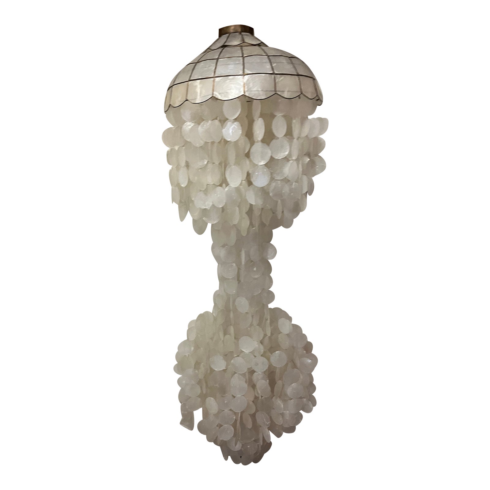 1960s Italian Verner Panton Style Mid-Century Multi-Tiered Capiz ...