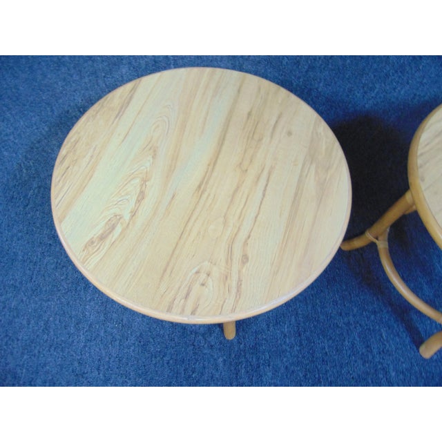 Mid Century Modern Rattan Side Table - a Pair For Sale - Image 4 of 6