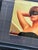 Vintage Masked Lady Oil Print in Black Frame For Sale - Image 10 of 14