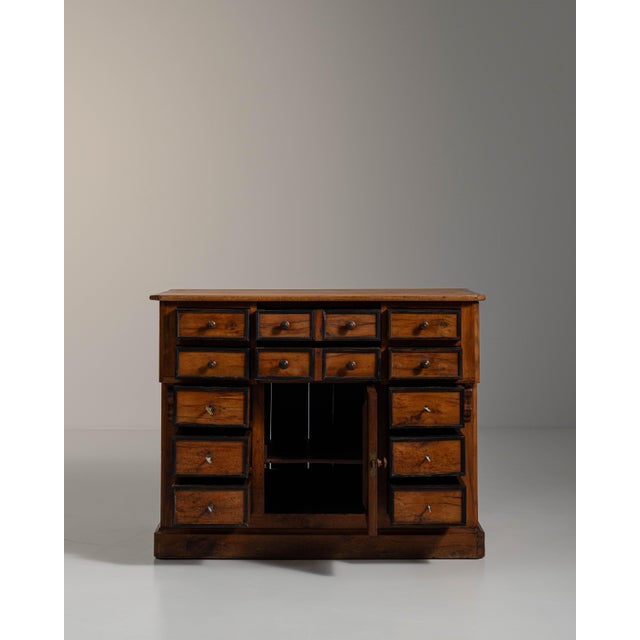 19th Century French Chestnut Brown Multi-Drawer Cabinet For Sale - Image 4 of 15