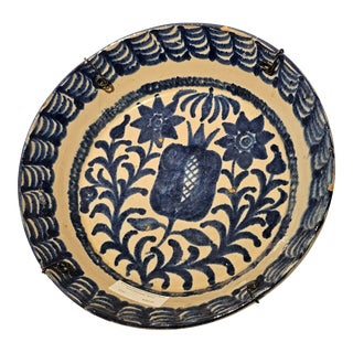 Mid 19th Century Spanish Ceramic Fajalauza Bowl From Granada For Sale