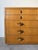 Vintage Hollywood Regency Lorin Jackson for Grosfeld House Oak Dresser With Brass Leaf Pulls For Sale - Image 4 of 17