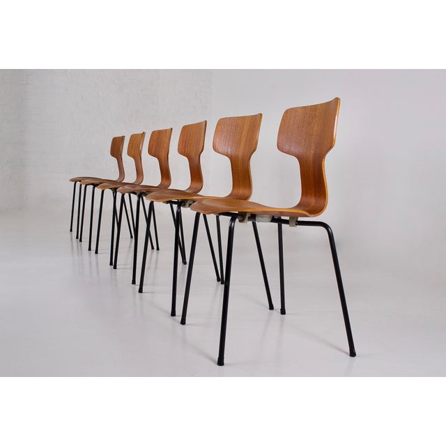 Vintage 3103 Chairs by Arne Jacobsen for Fritz Hansen, 1963, Set of 6 For Sale - Image 11 of 11
