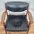 Mid 20th Century 1960s Mid Century Modern Gunlocke Style Sculpted Walnut & Channeled Naughahyde Lounge Arm Chair For Sale - Image 5 of 12
