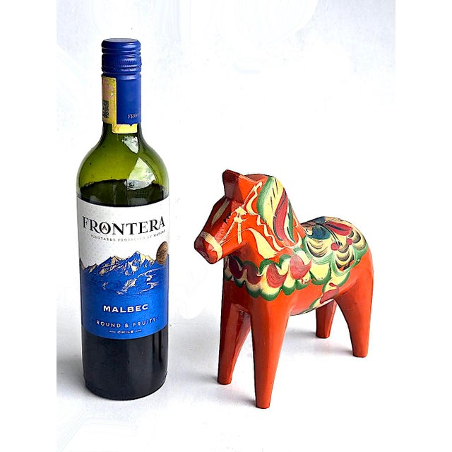 1970s Vintage Swedish Folk Art Wood Dalah Horse For Sale - Image 5 of 13