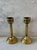 Pair of Vintage Brass Ribbed Candlesticks For Sale - Image 4 of 11