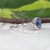 Metal 1.7Ct Tanzanite Ring With Earth-Mined Diamond Accents: Solid 14k Gold, Round 8mm, Size 6.75 For Sale - Image 7 of 9
