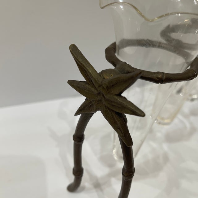 1980s Set of 3 Vase Supports Brass For Sale In Miami - Image 6 of 7