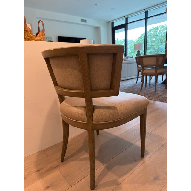 Animal Skin Custom A. Rudin No. 781 Leather Gondola Dining Chairs For Sale - Image 7 of 9