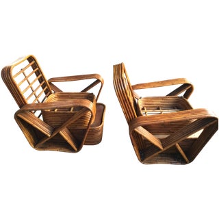 Paul Frankl 6 Strand Pretzel Lounge Chairs - Pair For Sale