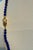 The School of Paris Vintage uniform Lapis Lazuli Single Strand Necklace 14 Kt Yellow Gold Clasp For Sale - Image 3 of 18