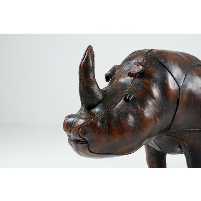 Leather Rhinoceros Ottoman by Dimitri Omersa for Omersa, United Kingdom, 1960s For Sale - Image 10 of 18