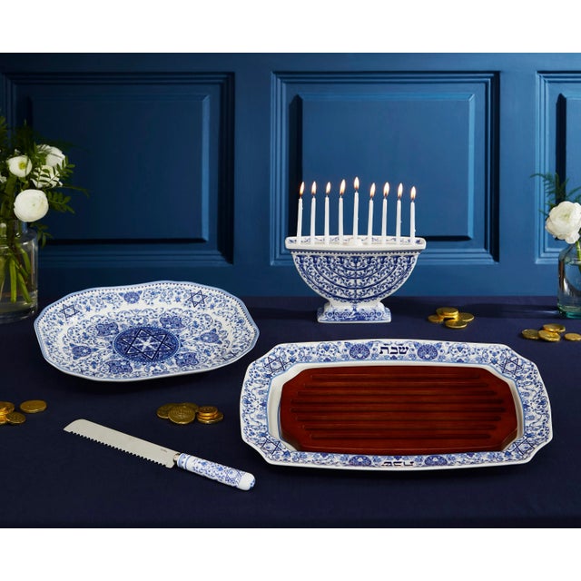 Spode Spode Judaica Oval Platter 14" For Sale - Image 4 of 4