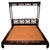 Brown Vintage White Furniture Chinoiserie Style Burl Wood & Lacquer Queen Size Platform Bed For Sale - Image 8 of 11