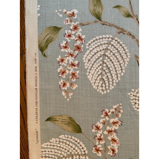 Traditional Atwood Fabric in Old Blue Colefax & Fowler Linen Fabric 7 Yards For Sale - Image 3 of 7
