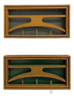 Oak and Leather Folding Wall Valets from Adam Hoff & Poul Østergaard, 1960s, Set of 2