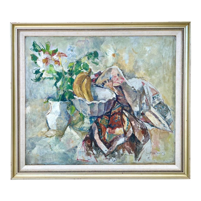 William Meyerowitz, Post Impressionist Oil Painting Still Life With Fruit William Meyerowitz Wpa Art For Sale