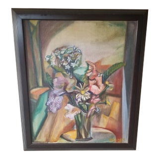 1931 Floral Still Life Oil Painting by Frederic Herbert Bessinger, Framed For Sale