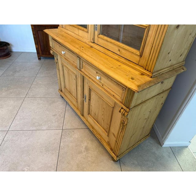 Gründerzeit Display Kitchen Credenza in Spruce, 1880s For Sale - Image 13 of 17