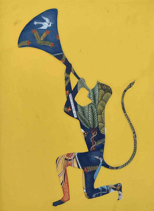 Indian Artist, Public Note, 2024, Natural Pigment on Washi Paper