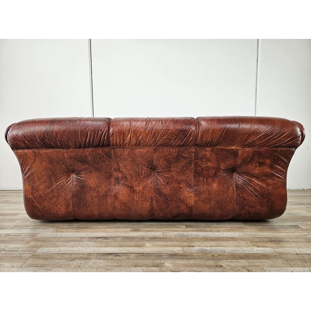 Topp Sofa in Burgundy Leather by Seven Salotti, 1970 For Sale - Image 13 of 16