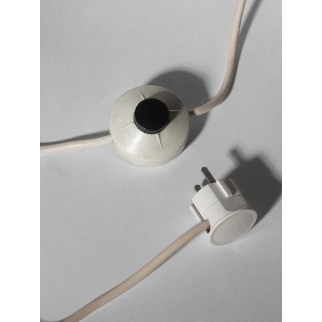 White Ceramic Shade Table Lamp, 1960s For Sale - Image 6 of 8
