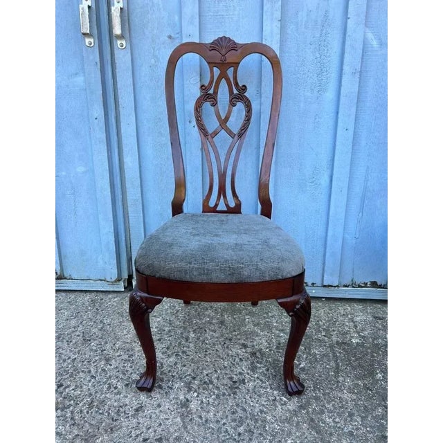 Ethan Allen Vintage Rococo Style Cherry Dining Chairs, Possibly Ethan Allen - Set of 6 For Sale - Image 4 of 12