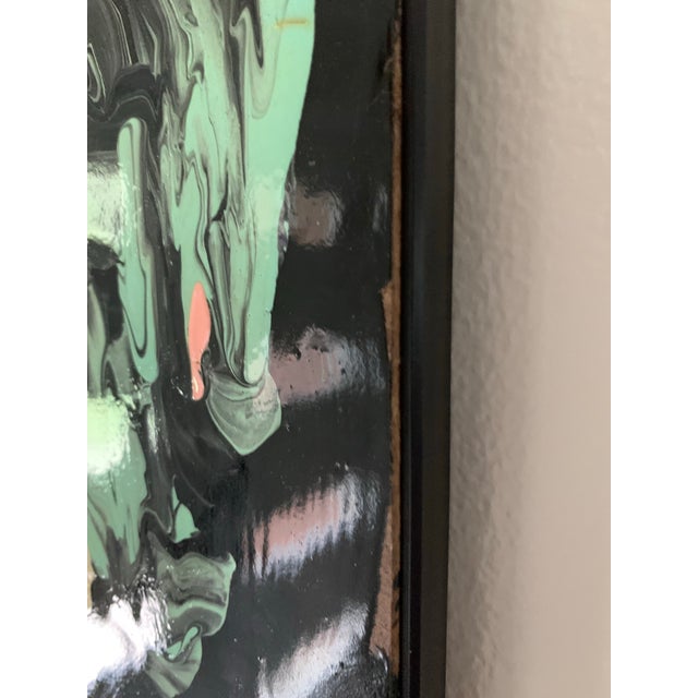 1955 Homage to Tworkov | Acrylic on Masonite Titled “Harlem Night” | Abstract Expressionist Painting, 16x20 For Sale - Image 4 of 9