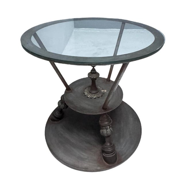 1980s Hollywood Regency Center Tables with Glass Tops, 1980s, Set of 2 For Sale - Image 5 of 10