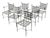 1970s Set of Six Mario Papperzini for Salterini, Iron Lattice Outdoor Armchairs, Attributed For Sale