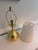 Metal Kate Spade New York Modern Brass Globe Table Lamps With Linen Shades and Glass/Gold Finials - a Pair For Sale - Image 7 of 9