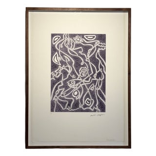 André Masson, Meeting, Original Signed Print, 1975, Framed For Sale