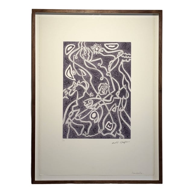 André Masson, Meeting, Original Signed Print, 1975, Framed For Sale