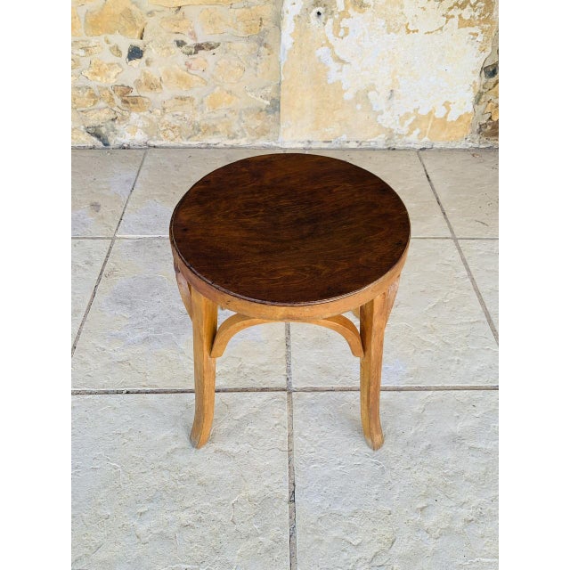 Mid-Century Modern Vintage Bentwood Stool from Baumann, 1950s For Sale - Image 3 of 18