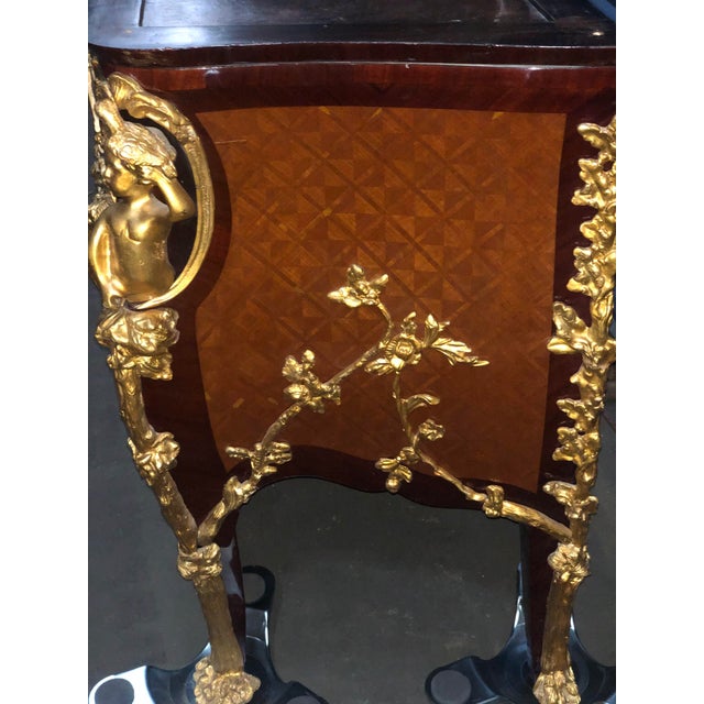 Louis XV Style Gilt-Bronze Mounted Parquetry Commode For Sale - Image 4 of 14