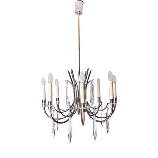 Chandeliers with Crystal Trimmings, Set of 2 For Sale