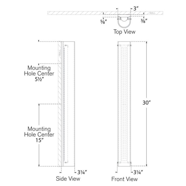 Modern Barbara Barry for Visual Comfort Signature Penhold 30" Bath Light in Polished Nickel with White Glass For Sale - Image 3 of 5