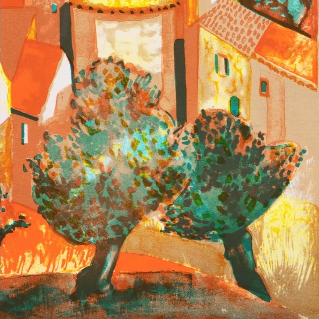 Paper 'Village Du Var, Côte D'Azur' by George Lambert, Academie Chaumiere, France, Benezit For Sale - Image 7 of 11