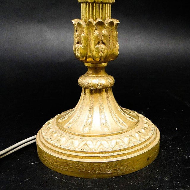 Empire Style Glass and Metal Desk Lamp, France, Early 20th Century For Sale - Image 12 of 18