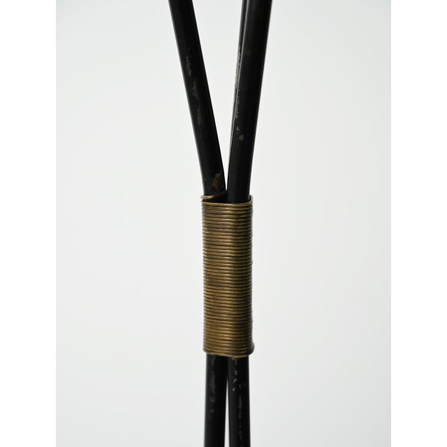 Black Scandinavian Floor Lamp with Three Lights, 1950s For Sale - Image 8 of 11