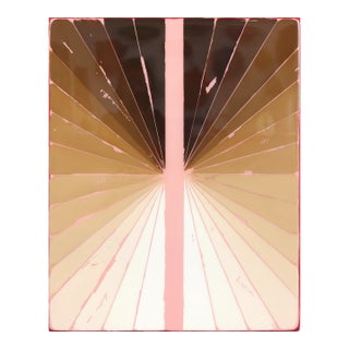 Wiggle Room 17 - Modern Resin Minimalist Brown Warm Tone Gradient Abstract Original Artwork by Ricky Hunt For Sale